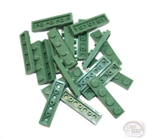 LEGO - Bolsa de 3 Buck - 20 Piezas Placas 1x4 - Verde Arena - Nuevo - (3710) - Imagen 1 de 4