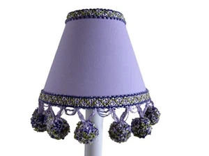 Lavender & Purple Pom Pom Chandelier Shade, 5" Mini Lamp Sconce Shade, Kids - Picture 1 of 1