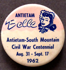 1962 ANTIETAM-South Mountain CIVIL WAR CENTENNIAL 1.75" pinback button fb