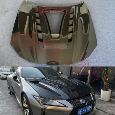 Cubierta de capó ventilada de fibra de carbono real para Lexus LC500 LC500h 2018-25 Foto 1 de 4