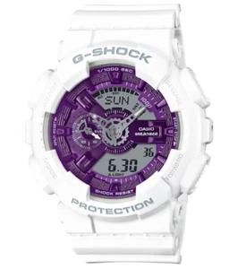 Casio G-Shock Analog-Digital 110 Series Purple Dial Men's Watch GA110WS-7A