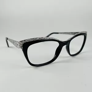 SPECSAVERS eyeglasses BLACK + SILVER CAT EYE glasses frame MOD: 30519107 - Picture 1 of 10