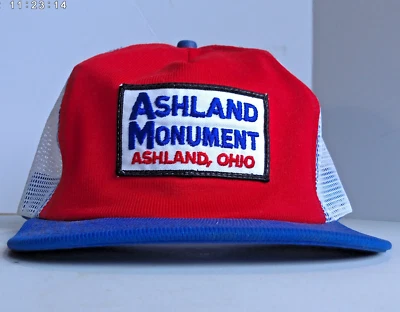Винтажная бейсболка Ashland Monument Ashland, Огайо с застежкой сзади кепка дальнобойщика - Изображение 1 из 4