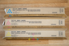 Genuine Ricoh MP C5000 C5501 C9155 LD655C Cyan Magenta & Yellow Print Cartridges