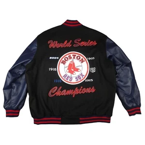 VTG Boston Red Sox World Series Champions G-III Leather/Wool Varsity Jacket 3XL - Picture 1 of 14