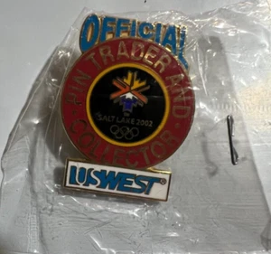 SALT LAKE 2002 ~ OLYMPIC GAMES. SPONSOR PIN ~ US WEST ~ PIN TRADER ~ NEW - Picture 1 of 2