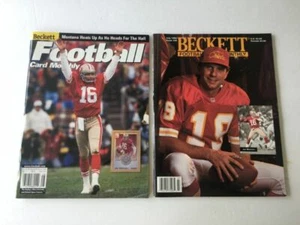 Joe Montana July 1993 Beckett Magazine KC Chiefs and August 2000 SF 49ers - Picture 1 of 4