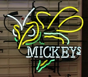 17"x14" Mickeys Bumble Hornet Bar Neon Sign Light Lamp Visual Beer Artwork L232 - Picture 1 of 1