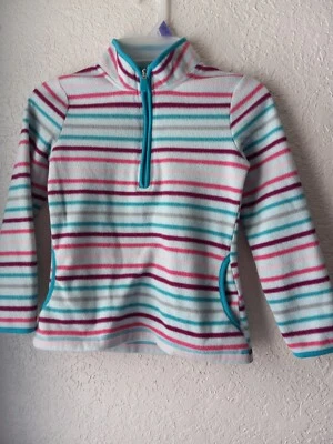 Suéter a rayas multicolor de lana con cremallera Faded Glory para niñas Foto 1 de 4