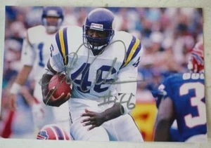 Alfred Anderson Vikings NFL Autographed Signed Color Snap Shot Photo 4X6 -- - Picture 1 of 1