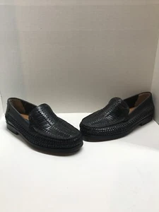 Giorgio Brutini Men's Size 8 M Loafers Navy Blue Shoes Leather uppers TPR sole - Picture 1 of 9