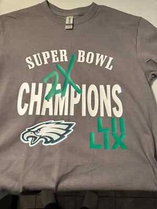 SUPER BOWL LIX Champion Philadelphia Eagles T-Shirt sm-2XL.  SHIPPING IS ONLY $4 - Picture 1 of 1