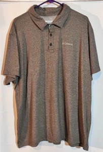 Columbia Omni Wick Polo Shirt Men Heathered Gray XXL Athletic - Picture 1 of 5