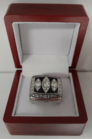 Marcus Allen - 1983 Los Angeles Raiders Super Bowl Ring With Wooden Display Box Cover