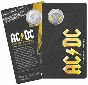Tarjeta RAM Australia 2018 moneda de 50 centavos - AC/DC 45 años de trueno - UNC - Imagen 1 de 3