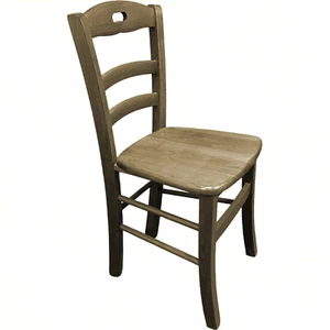 Silla Lory Madera Maciza Nogal CM.45x42x87 Artesanal Cocina Restaurante Vintage - Imagen 1 de 8