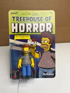 FIGURA DE HOMER SUPER 7 REACTION THE SIMPSONS HELL TOUPEE TREEHOUSE OF HORROR WAVE2 - Imagen 1 de 3