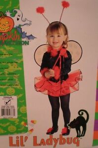 LIL' LADYBUG COSTUME 2-4 for ages 1-2 Rubies tutu wings Halloween 12 18 24
