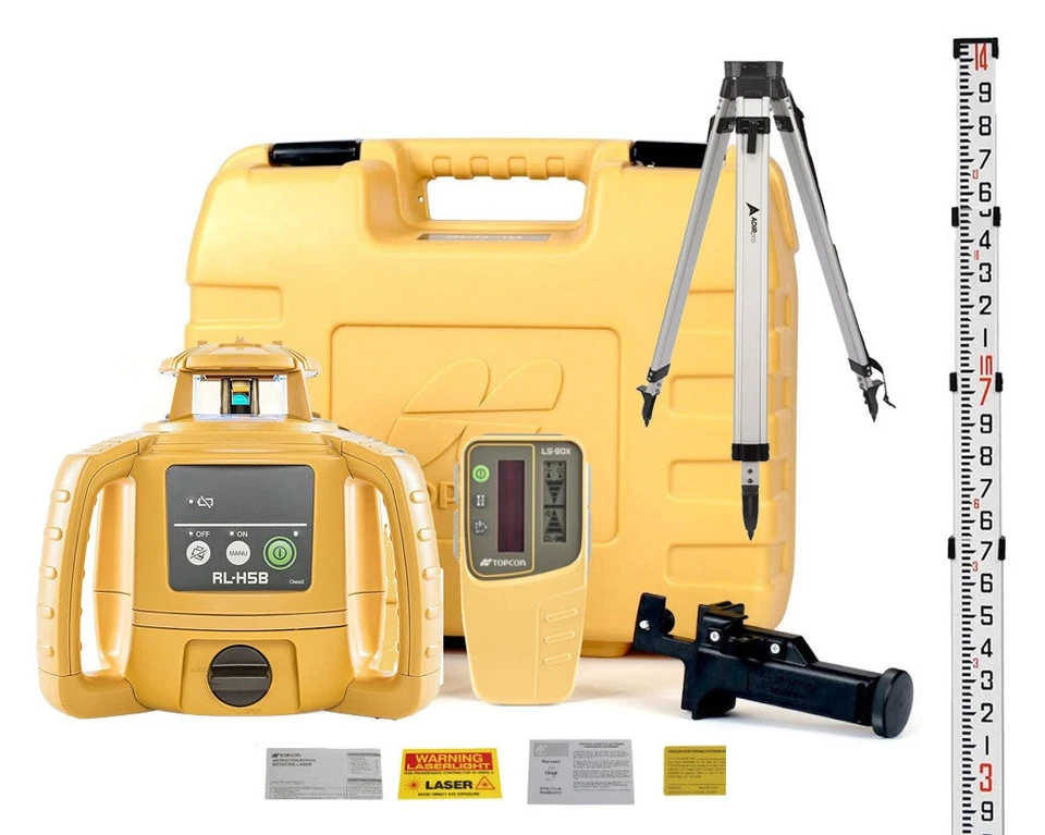 Láser giratorio Topcon RL-H5B con receptor LS-80X, trípode de alta resistencia y alta calidad Foto 1 de 1