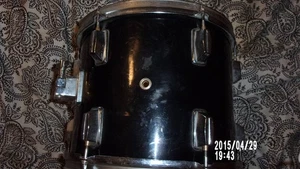 CB 1990's MX Series 12" x 9" Hanging Rack Tom Gloss Black Relic scuff rust dings - Picture 1 of 8