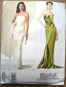 VOGUE Designer Original Sassoon V2929 Sz 10-14 Miss Evening Dress Elegant UNCUT - Picture 1 of 3