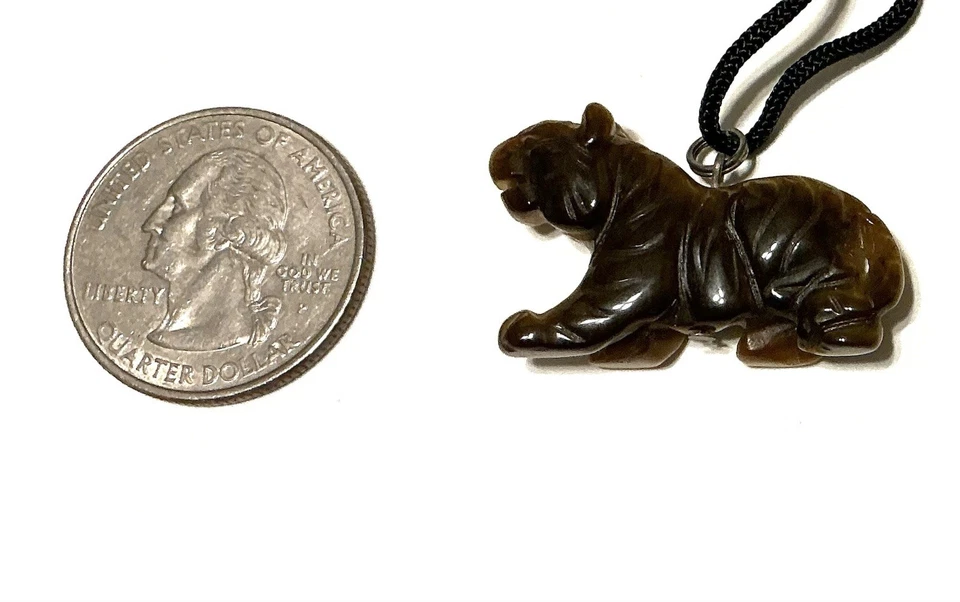 Милый ручной резной тигровый глаз Tiger подвеска - Изображение 1 из 1