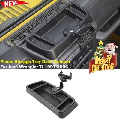 360° Rotate Mount Phone Storage Tray Dash Bracket for Jeep Wrangler TJ 1997-2006 — 第 1/4 张图片