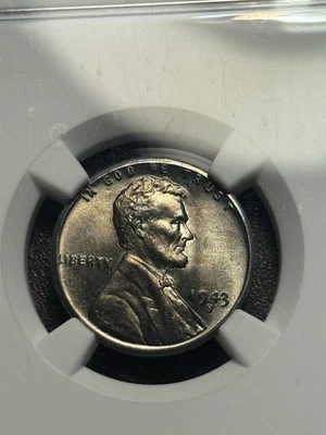 1943-S Steel Wheat Cent, Toned, NGC MS65 - Image 1 of 4