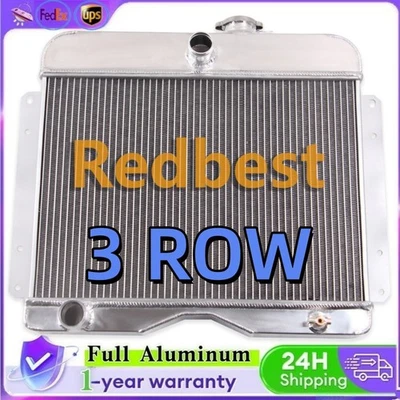 Aluminum 3Row Radiator For 49-64 Jeep Willys / CJ3 CJ5 CJ6 DJ3 1950-1958 CC4964 — 第 1/4 张图片