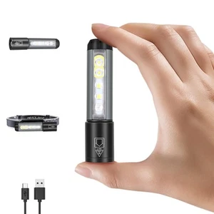 Linterna de Bolsillo con Clip,LED UV Recargable Luz Flash Ligera,Súper... - Imagen 1 de 9
