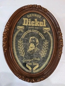 George Dickel reverse painted wood framed whiskey tavern mirror - Picture 1 of 11