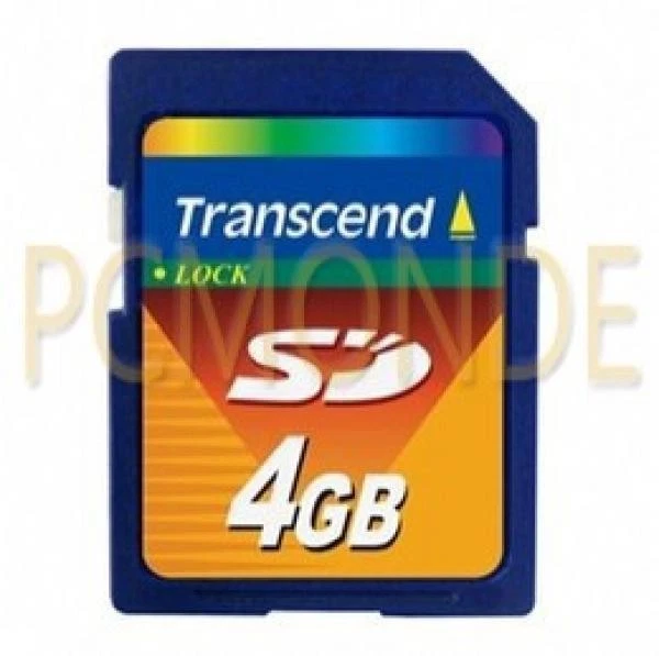 Transcend 4 GB Secure Digital Card - 45x Speed (TS4GSDC) - Image 1 of 1