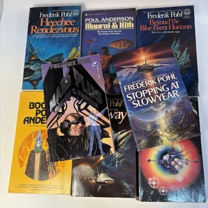 8 Frederik Pohl Science Fiction Paperbacks - Heechee Rendezvous, Starburst... - Imagen 1 de 8