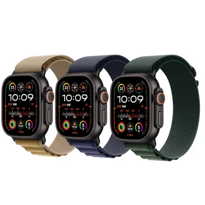 OFFICIAL GENUINE APPLE WATCH ULTRA ALPINE LOOP BAND STRAP 49MM BLACK TITANIUM