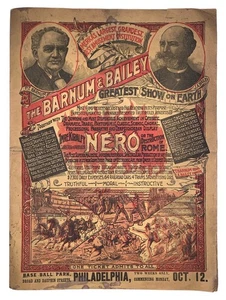 1891, BARNUM & BAILEY, GREATEST SHOW ON EARTH PROGRAM, PHILADELPHIA, CIRCUS - Picture 1 of 8
