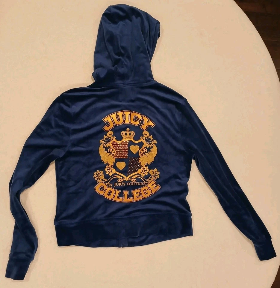 JUICY COUTURE 2 Piezas Conjunto Y2K Terciopelo Cremallera Completa Chaqueta y Pantalones de Sudadera Jogger Pierna Ancha M Foto 1 de 4