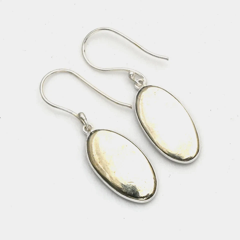 Brincos pendurados de gota feitos à mão com pedra preciosa pirita Apache presente joia 1,8" AE-99518 - Imagem 1 de 1