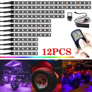 12x RGB LED Atmosphere Light Strip + Remote Kit For Club Car EZGO Golf Cart Kart - Picture 1 of 12
