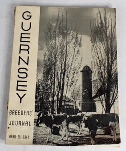 Guernsey Breeders Journal April 15, 1941 Cow Calf Bull Farms Cattle Dairy Ads - Bild 1 von 21