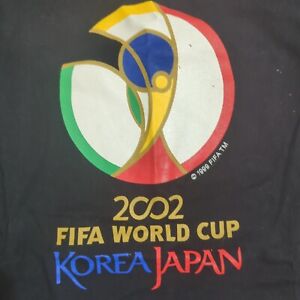Vintage 2002 Fifa World Cup Soccer T-Shirt Size L Korea Japan Official Tee