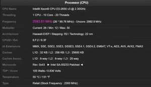 Intel Xeon E5-2650 V3 10-Core 20-Thread 2.30GHz Processor LGA2011-3 SR1YA - Picture 1 of 1