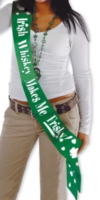 Irish Whisky Makes Me Frisky Satin Sash #30178 - Image 1 of 4