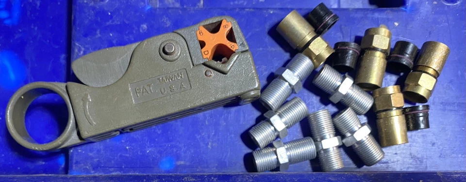 Juego de herramientas de compresión coaxial F Rg6 Rg59 conector cable coaxial herramientas de TV Foto 1 de 1