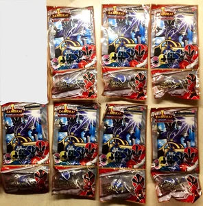 7x Blue Power Rangers Mini-Figuren & Trading Cards (Sealed) (Bandai 2011) - Bild 1 von 3