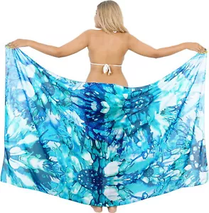 LA LEELA Women's Sarong Bikini Skirt Swimsuit Cover up Summer Wraps Bathing - Picture 1 of 3