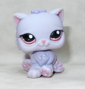 LITTLEST PET SHOP PETSHOP LPS #1041 HASBRO CAT CHAT PERSAN MAUVE YEUX ROSE - G2 - Imagen 1 de 6