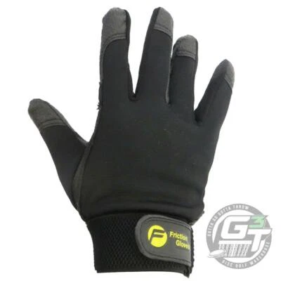 Friction Fleece Lined Ultimate Frisbee Gloves - Pair - MENS - ALL SIZES - BLACK - Image 1 of 3