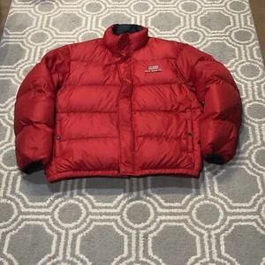 Vintage Ralph Lauren Polo Jeans Down Jacket Men's Size Large Puffer Red 90s - Picture 1 of 10