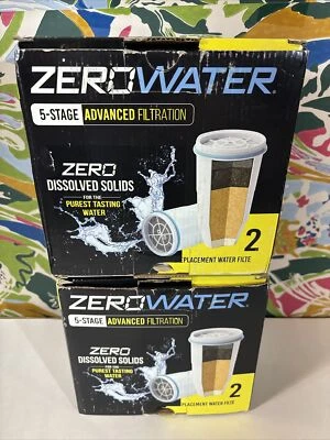 4-PACK ZeroWater 5 Stage Advanced Filtration Filter Cartridges Replacements X 4 - Image 1 of 4