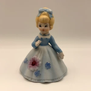 Vintage Napcoware Flower Girls Petite & Sweet Birthday Dress Bell Figurine - Imagen 1 de 8